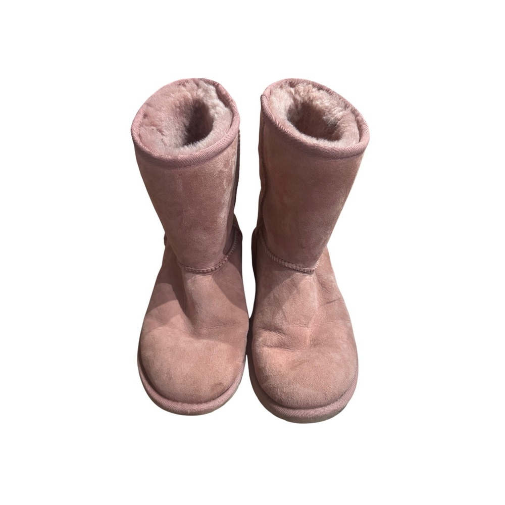 UGG Australia Classic Short Boots‎ 
 Size 5 Pink Suede Shearling Lined Winter